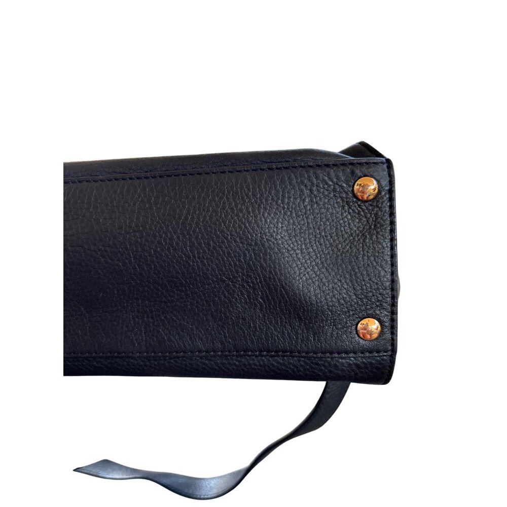 Michael Kors MK Hamilton Tote Handbag‎ Purse Black Pebbled Leather - Picture 10 of 15